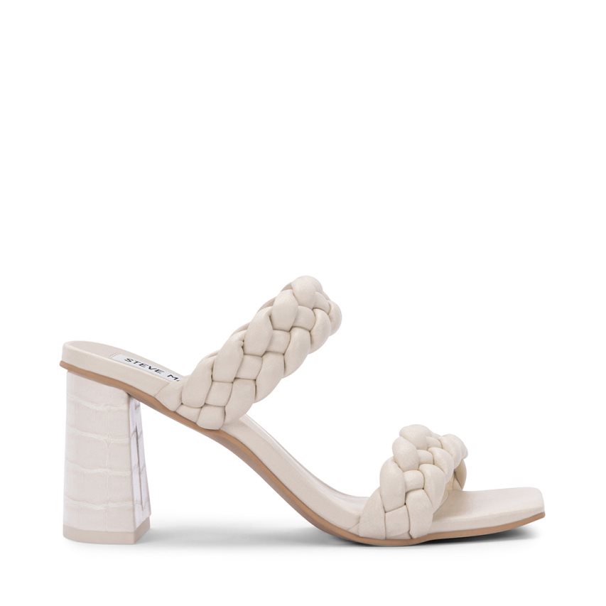 White Steve Madden Paxton Women\'s Heels Sandals | PH 294016BN